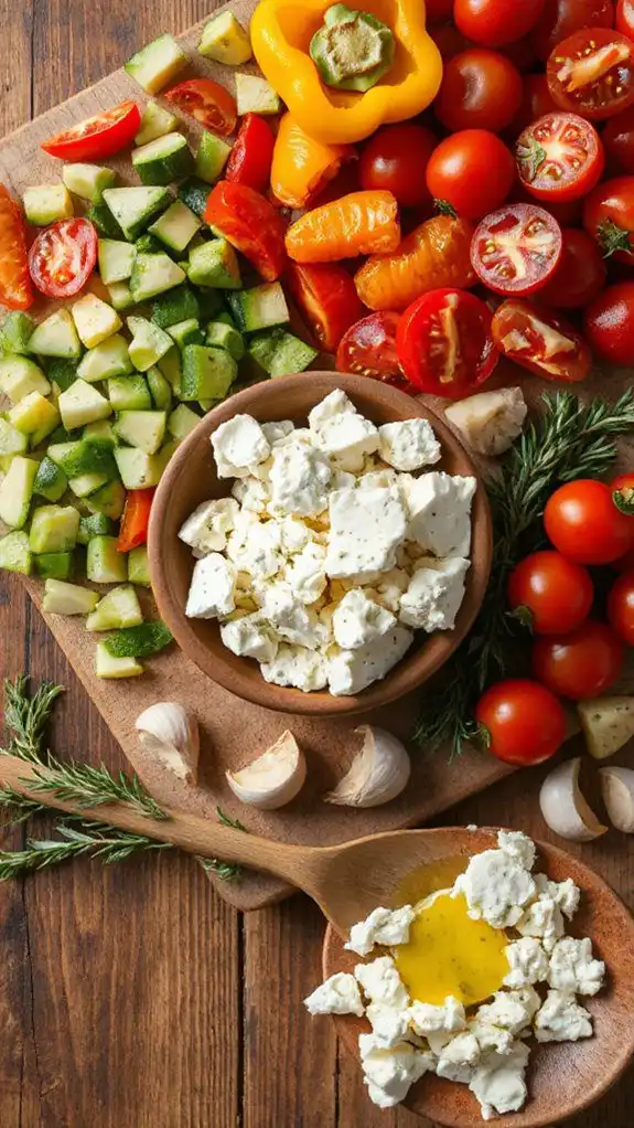 prepare vegetable filling mix