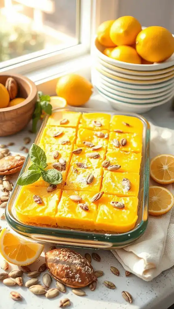 pumpkin seed lemon bars