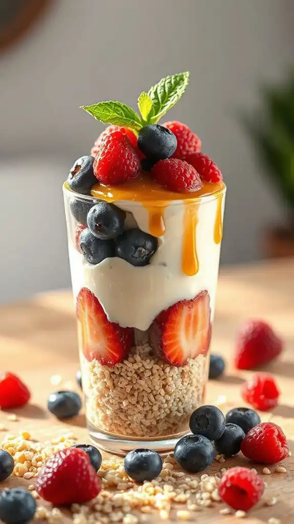 quinoa berry parfait delight