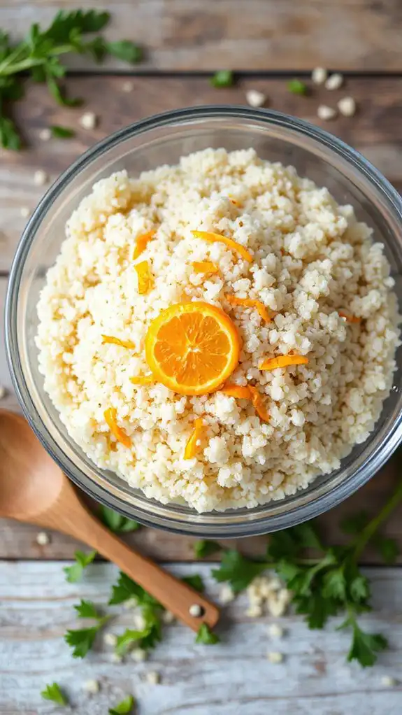 quinoa with orange zest