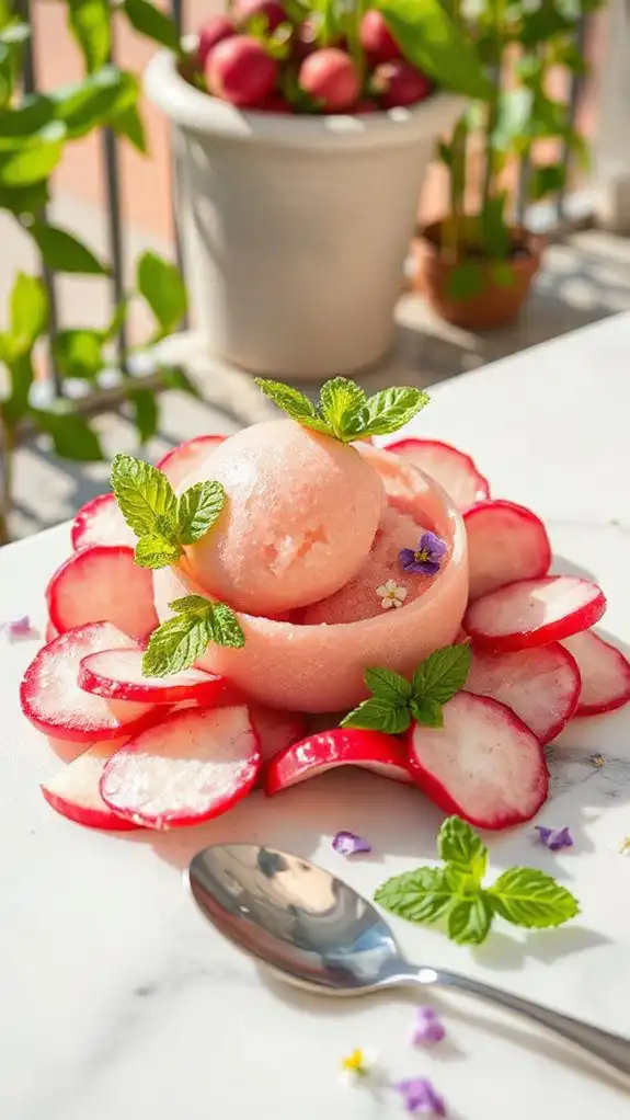 radish mint sorbet recipe
