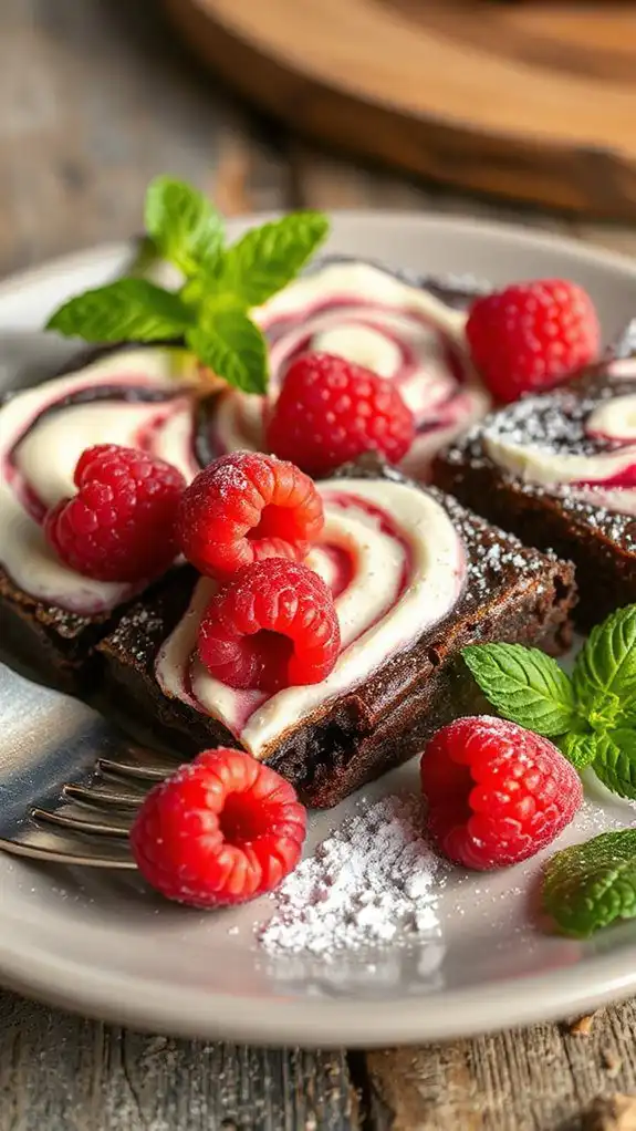 raspberry cheesecake brownie delight