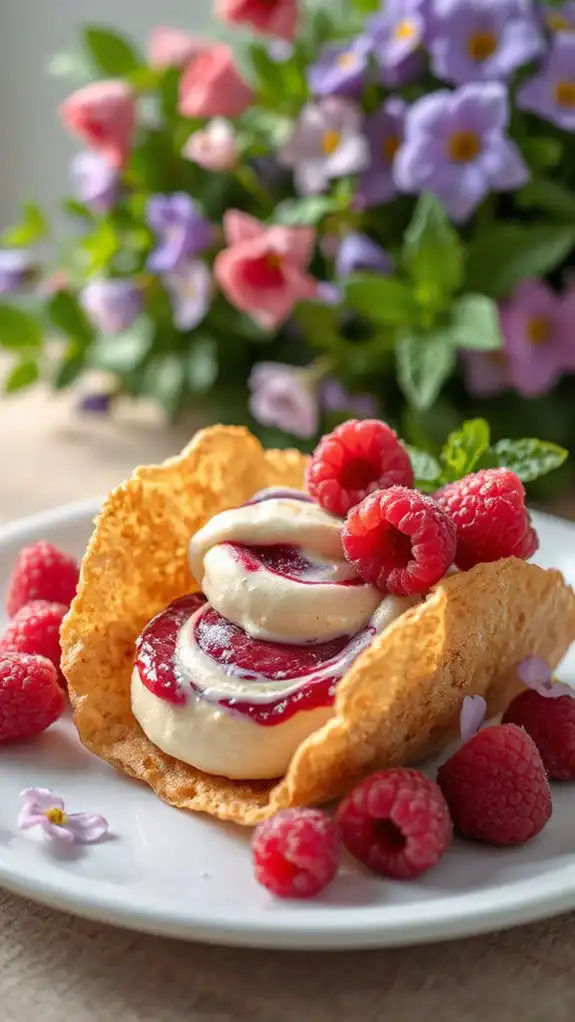 raspberry cheesecake summer tacos