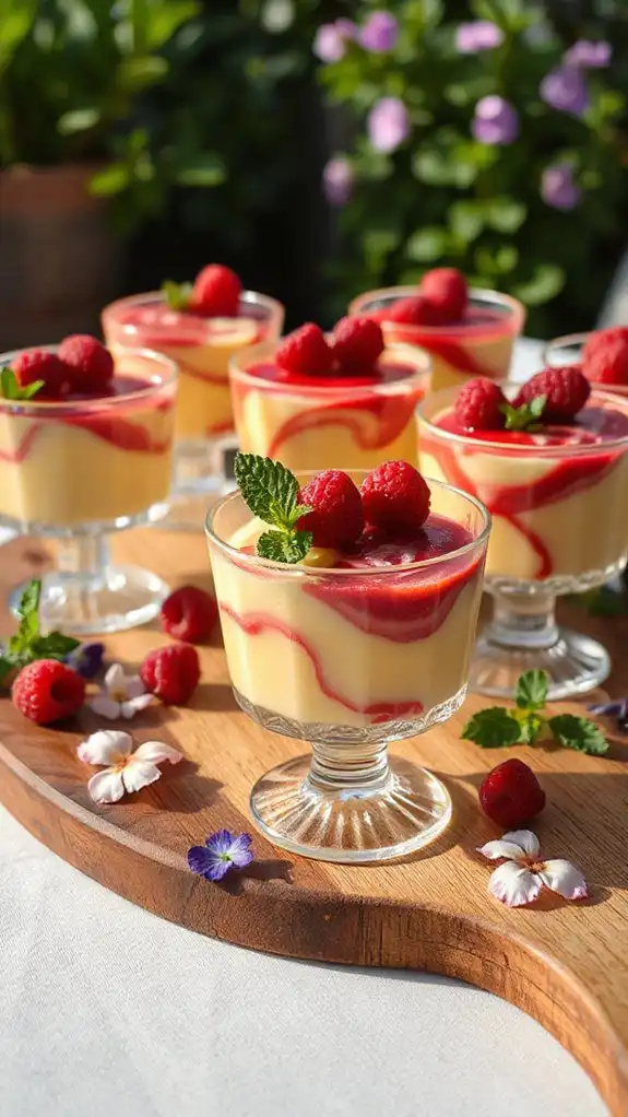 raspberry custard summer delight