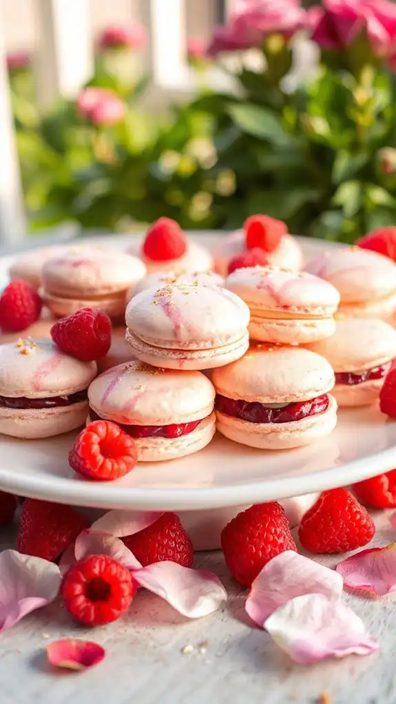 raspberry flavored delicate desserts