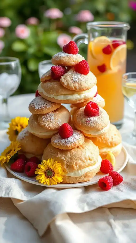raspberry lemonade filled pastries