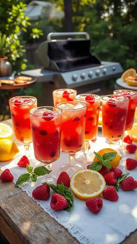 raspberry lemonade ice pops