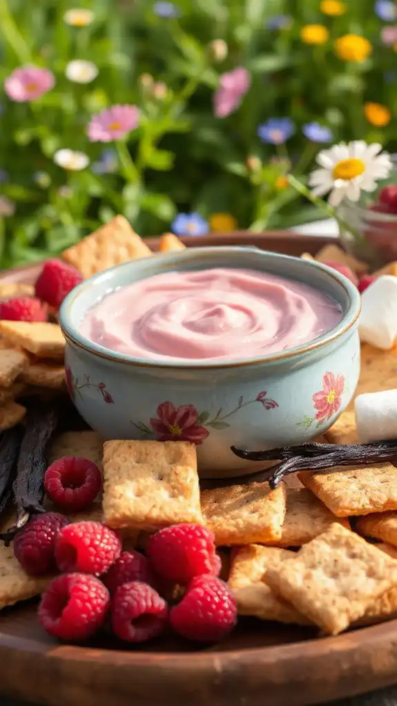 raspberry vanilla bean dip