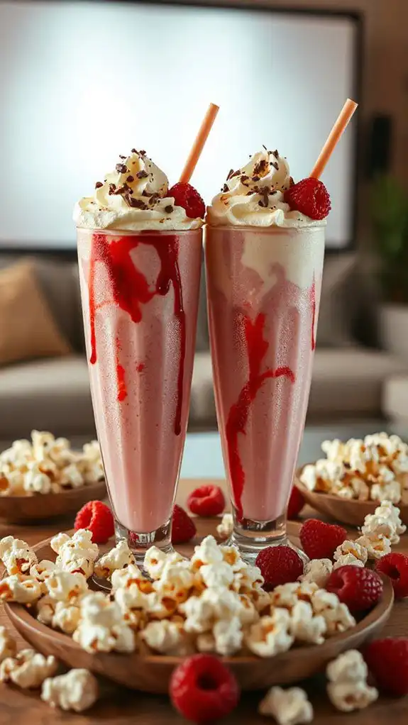 raspberry white chocolate milkshake