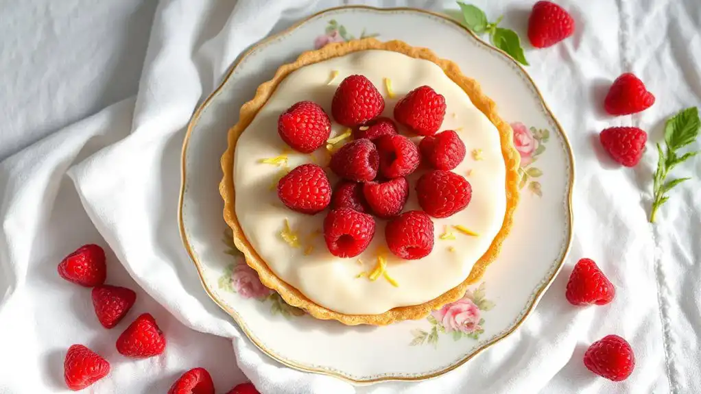 raspberry white chocolate tart