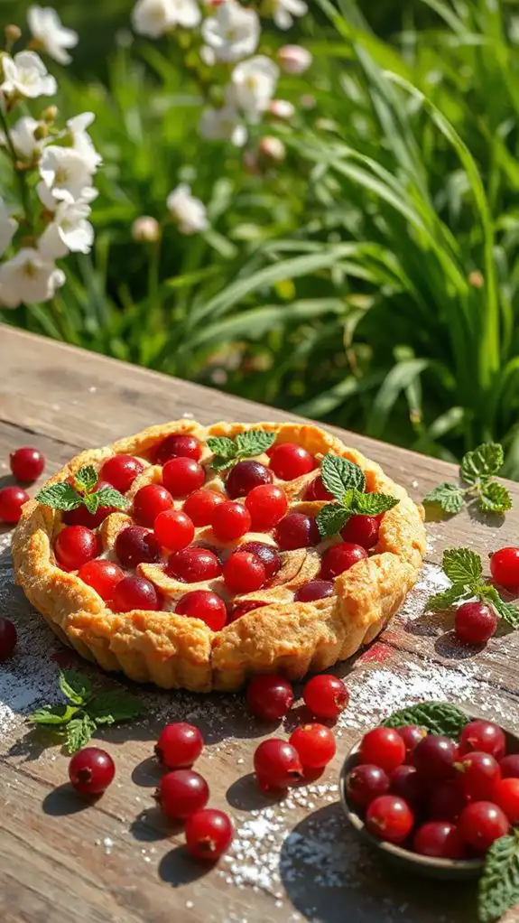 red currant almond tart red currant almond tart