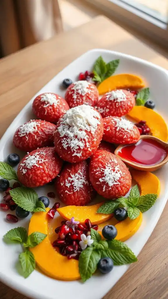 red rice dessert soup