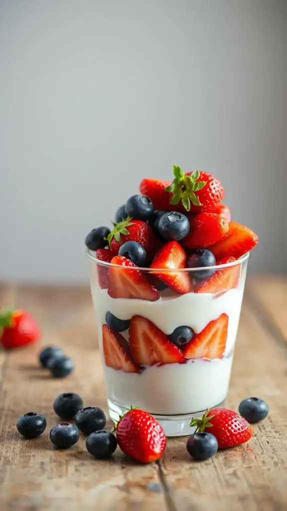 red strawberries patriotic garnish red strawberries patriotic garnish