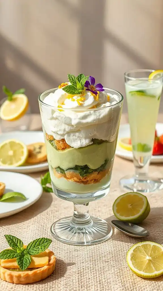 refreshing avocado lime parfait