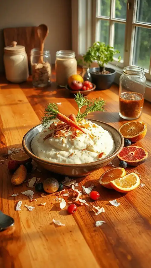 refreshing carrot and coconut dessert