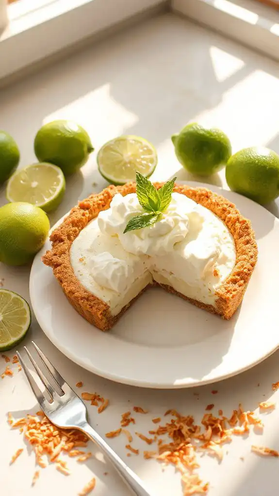 refreshing coconut lime pie