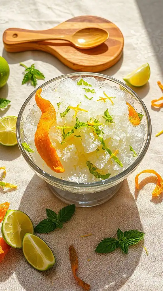 refreshing frozen ginger lime dessert