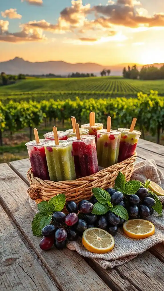 refreshing frozen grape treat
