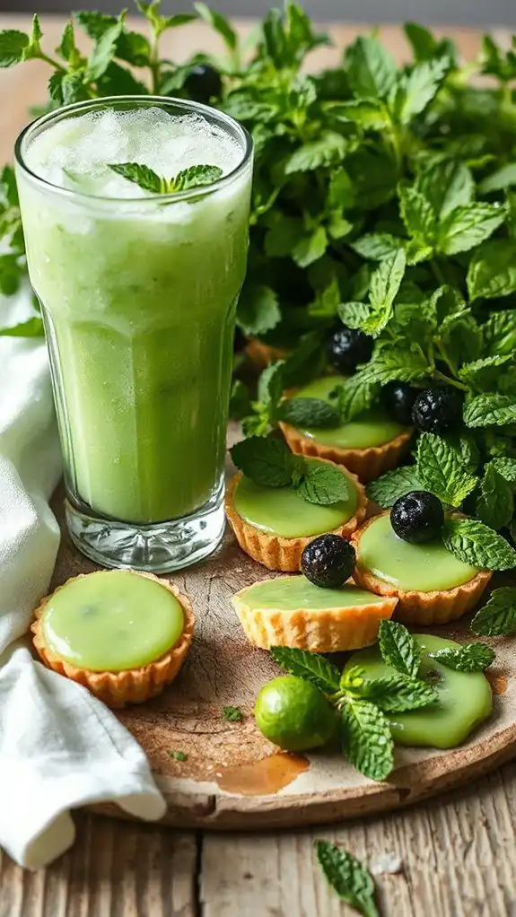 refreshing gooseberry mint slushy