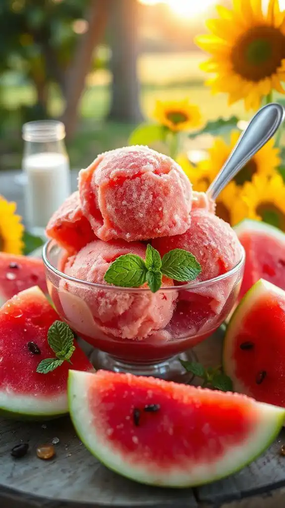 refreshing homemade watermelon sorbet refreshing homemade watermelon sorbet