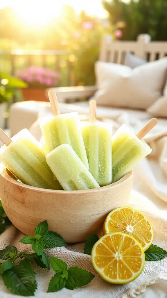 refreshing honeydew lime popsicles