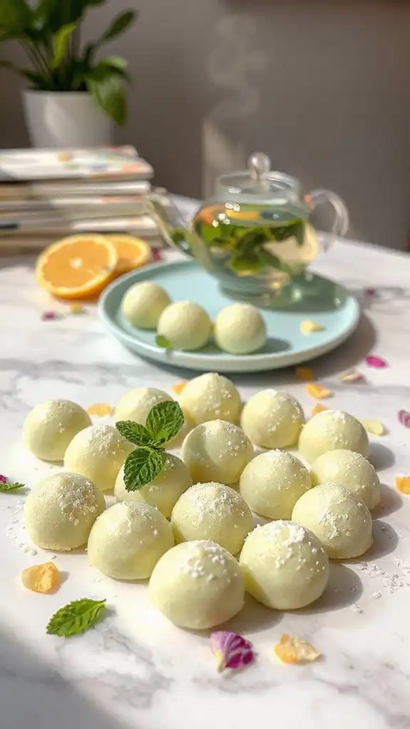 refreshing honeydew mint mochi