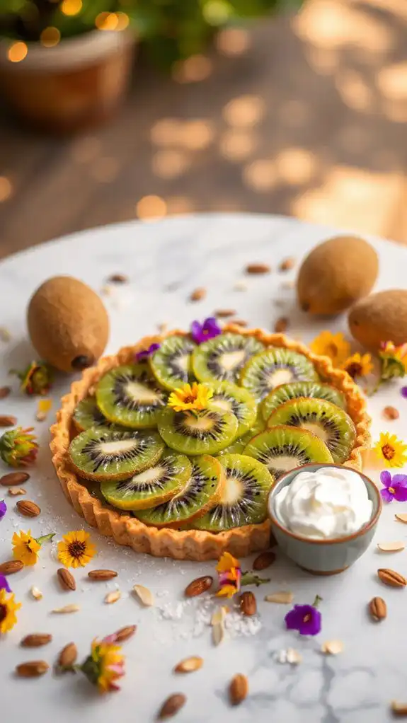 refreshing kiwi almond tart