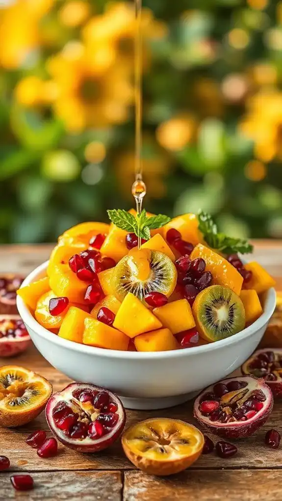 refreshing maracuja fruit salad