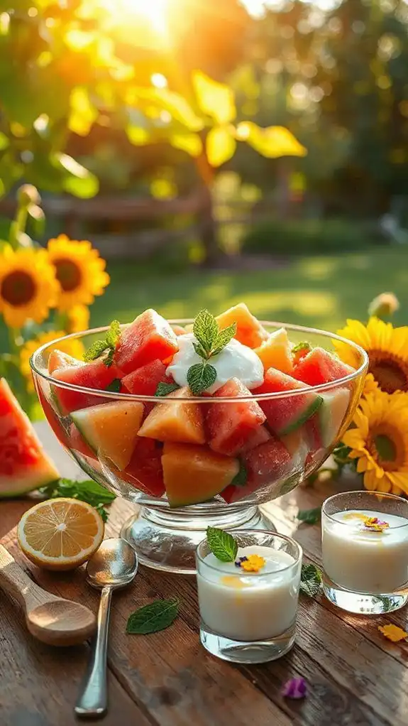 refreshing melon kefir salad