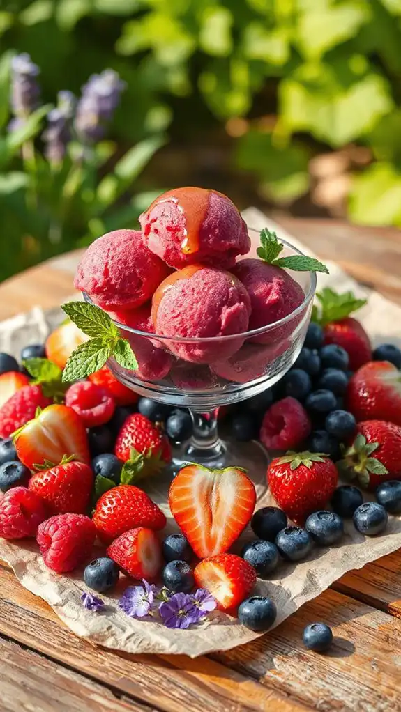 refreshing raspberry frozen treat