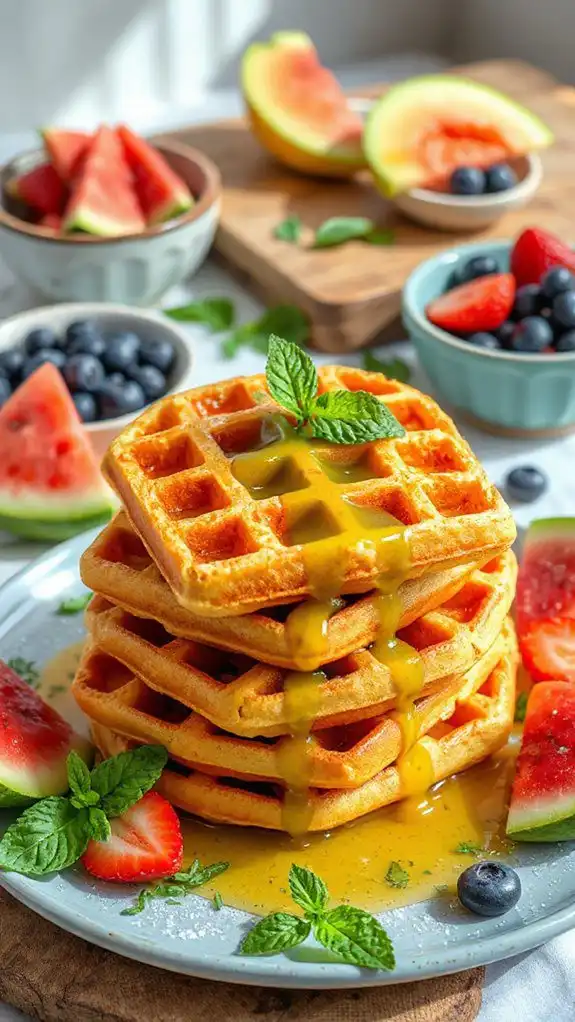 refreshing summer dessert waffles
