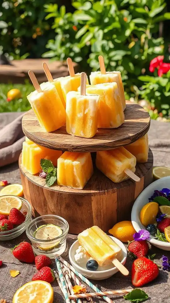 refreshing summer lemonade popsicles