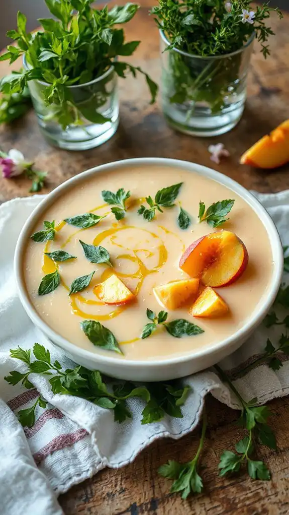 refreshing summer peach soup