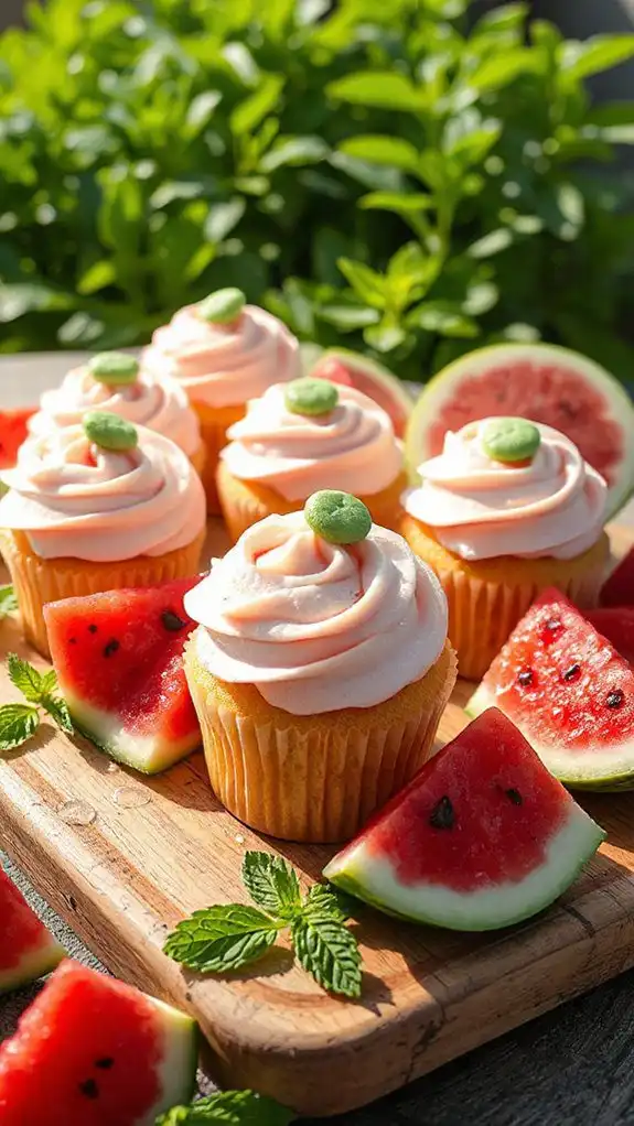 refreshing summer watermelon cupcakes