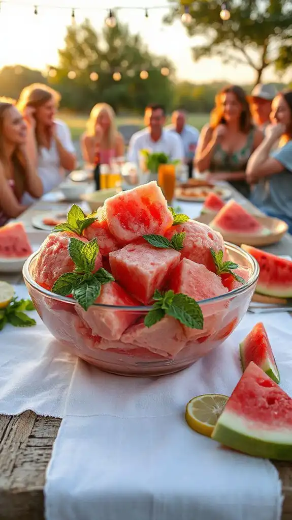 refreshing summer watermelon sorbet