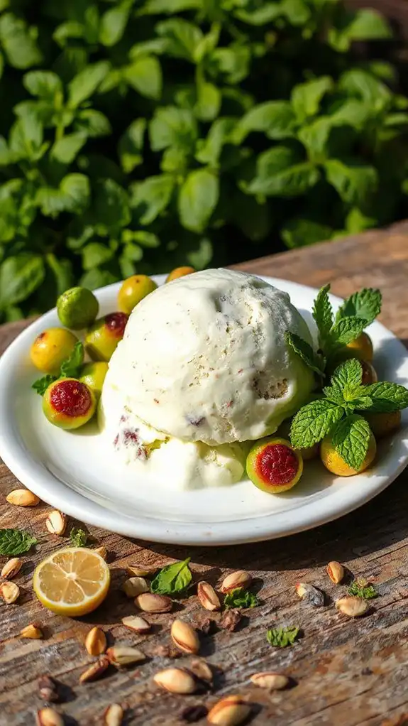 refreshing tart gooseberry ice cream