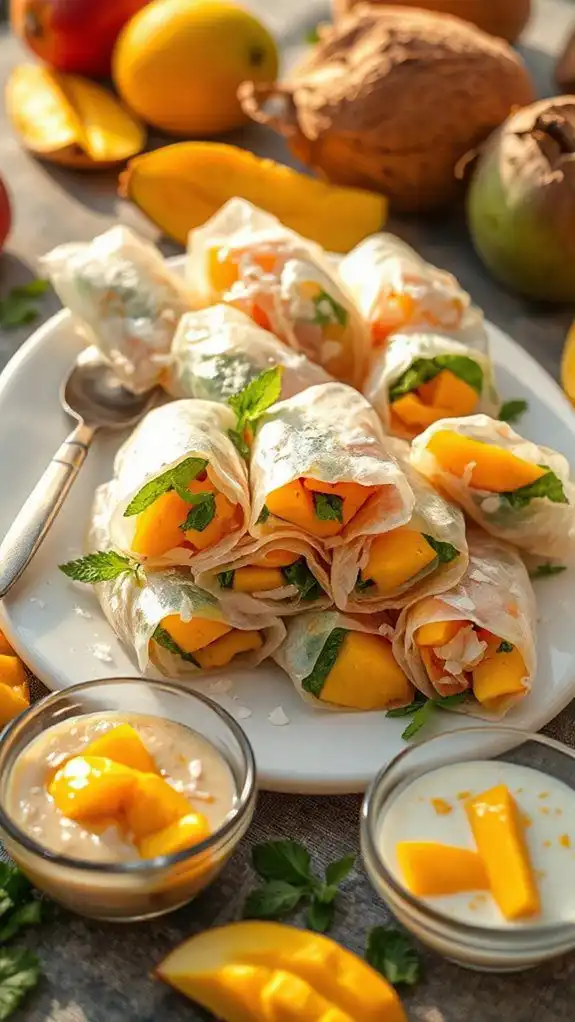 refreshing tropical rice rolls refreshing tropical rice rolls