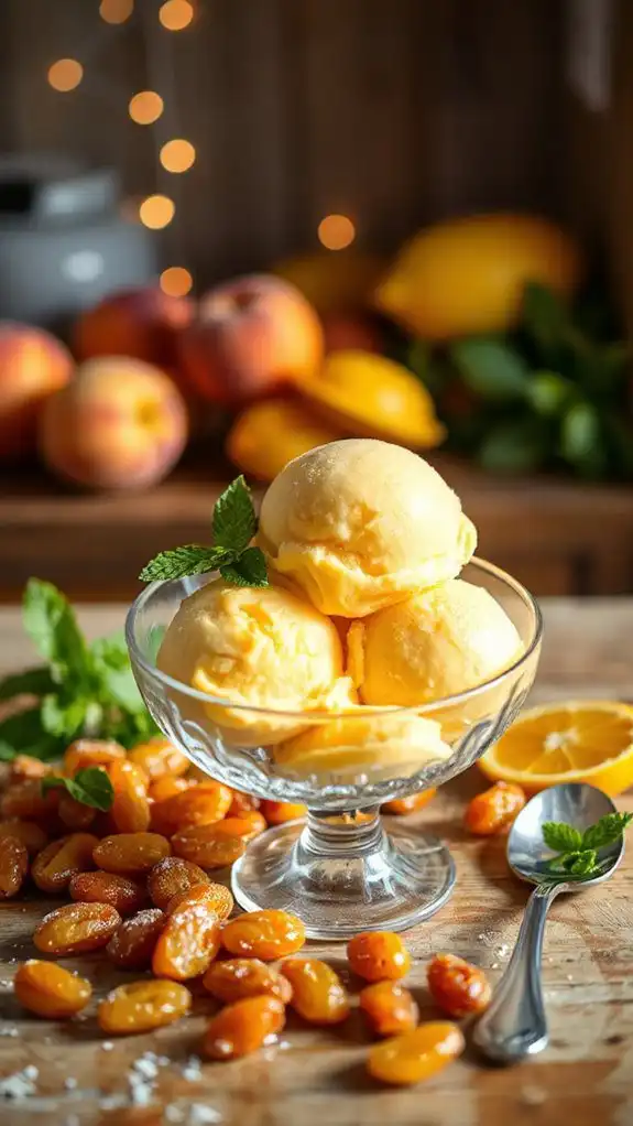 refreshing vegan golden sorbet