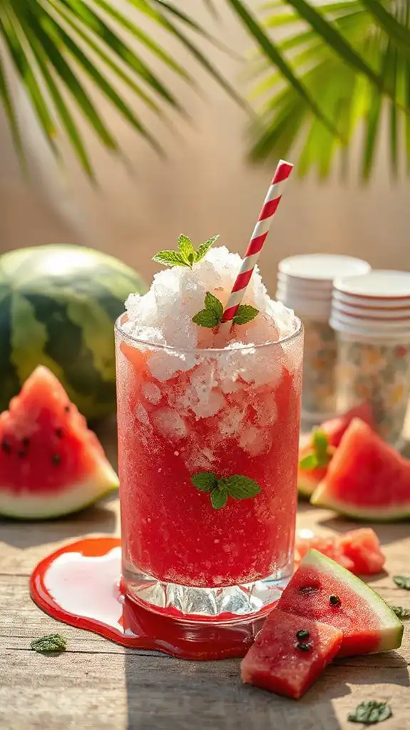 refreshing watermelon ice dessert