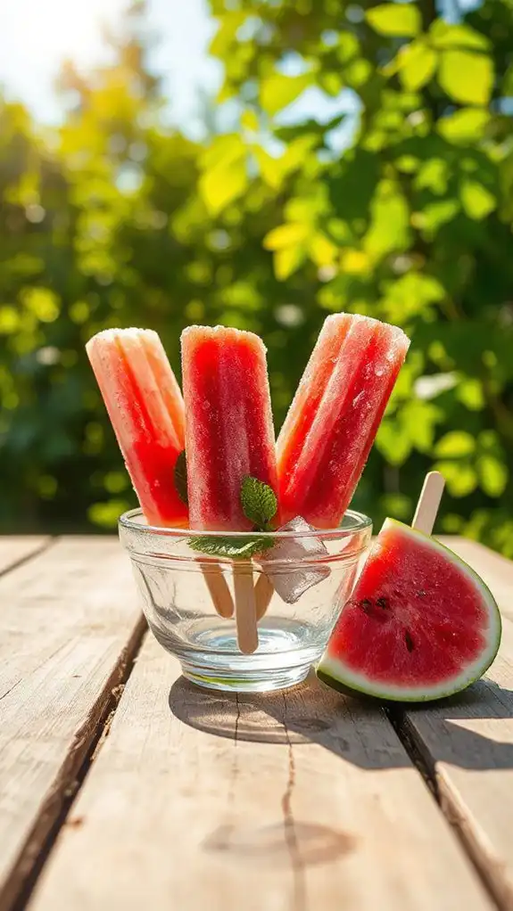 refreshing watermelon ice pops