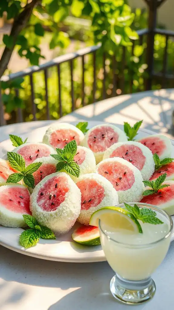 refreshing watermelon mochi delight