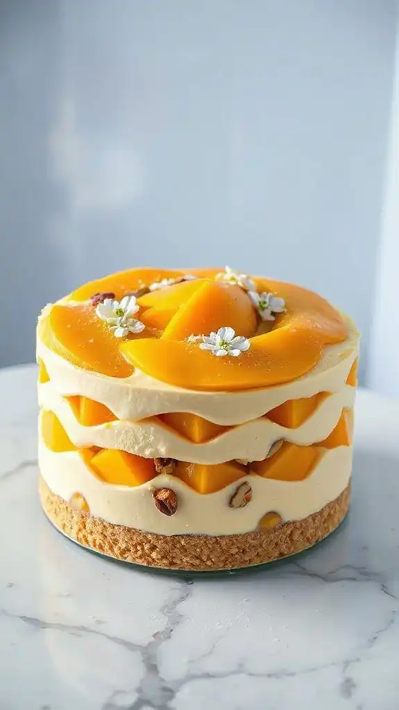 refrigerate assembled cake covered