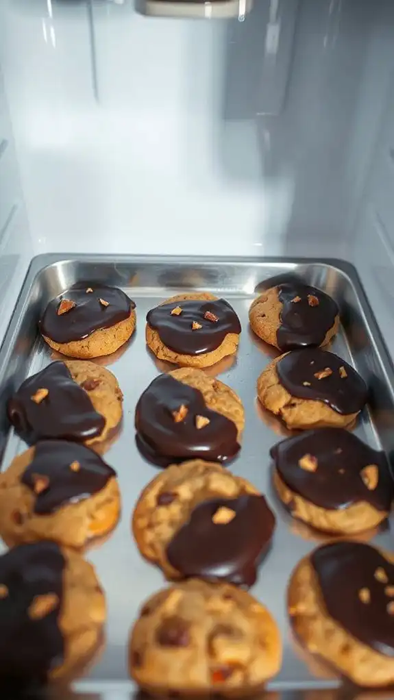 refrigerate to set chocolate
