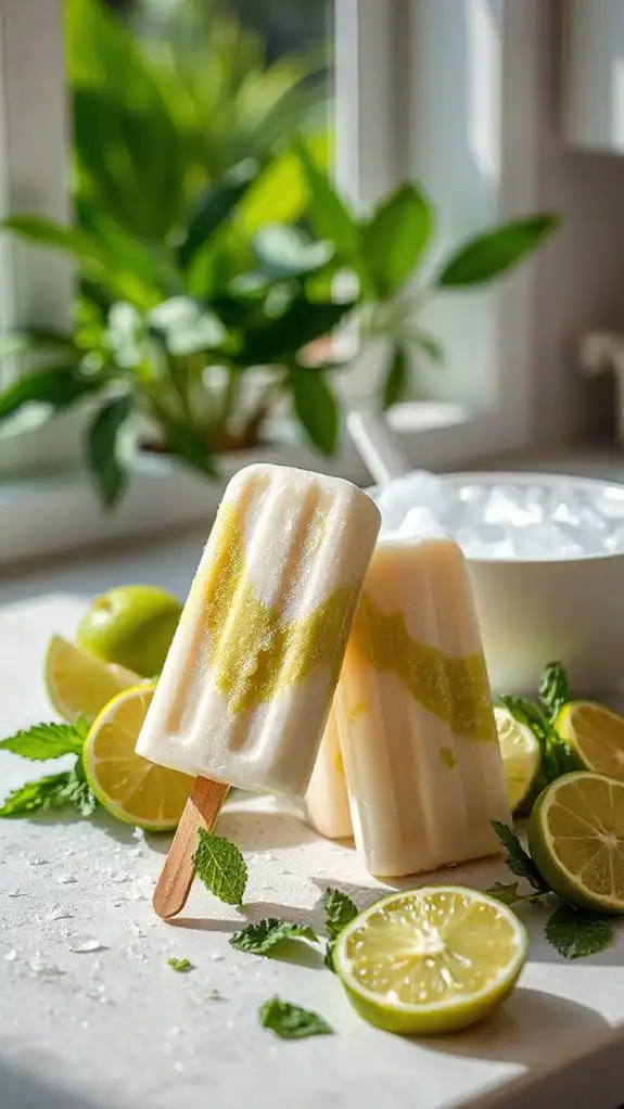 revitalizing coconut lime popsicles
