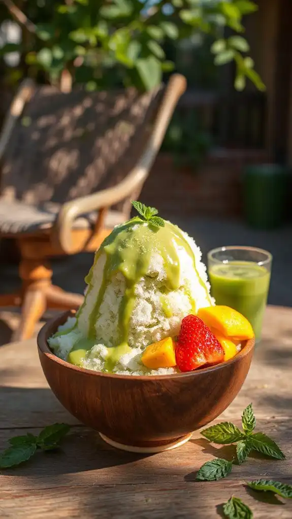 revitalizing matcha shaved ice