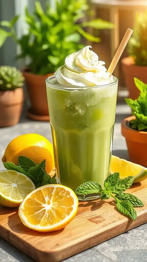 revitalizing summer matcha slushies