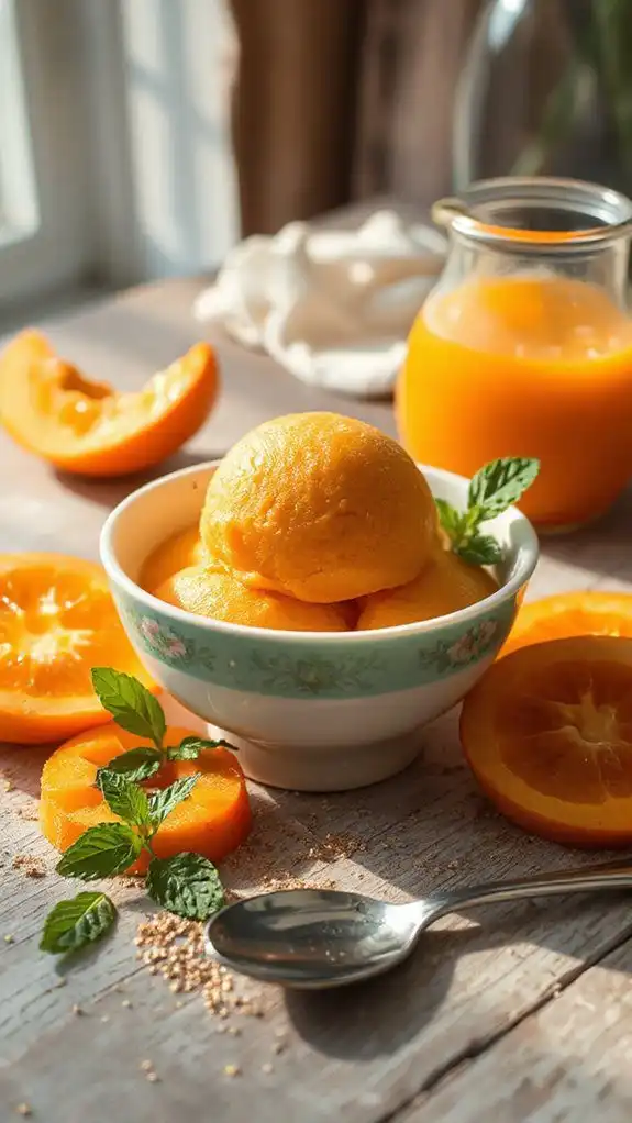 revitalizing vegan fruit sorbet