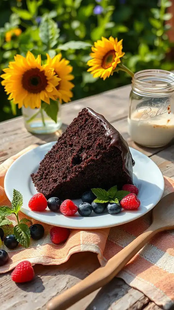 rich chocolate buttermilk cake