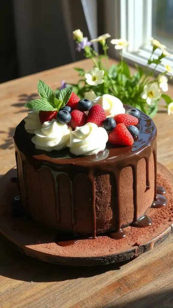 rich chocolate cr me fra che cake