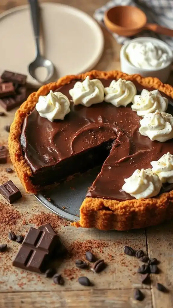 rich chocolate mississippi pie